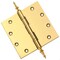 Embassy 5 x 5 Solid Brass Ball Bearing Hinge, Polished Brass Finish Steeple Tips 5050BBUS3S-1 - alternate 1